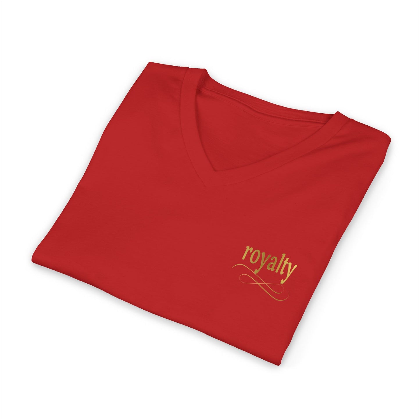 Gold Royalty Script V-Neck Tee