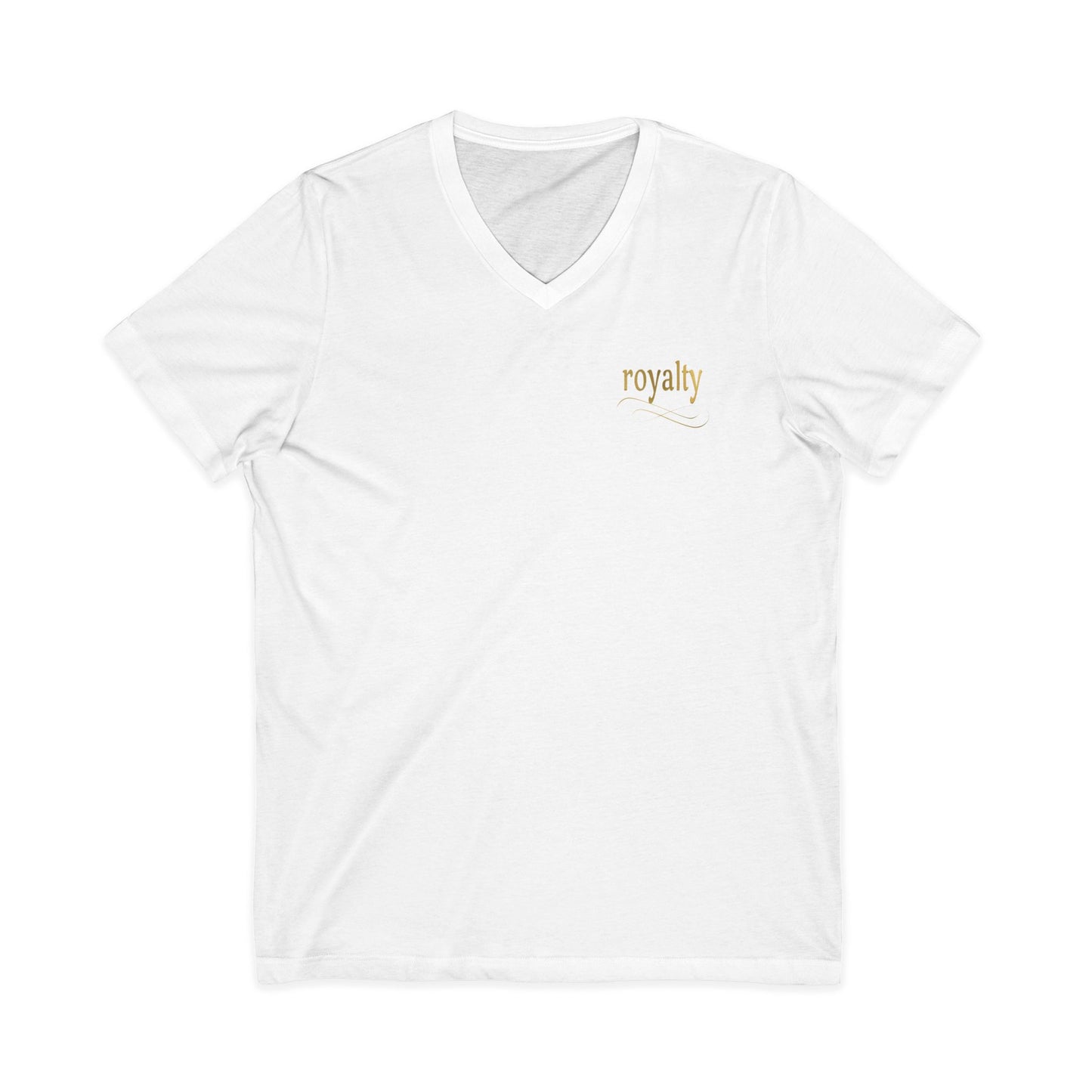 Gold Royalty Script V-Neck Tee