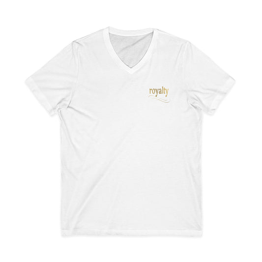 Gold Royalty Script V-Neck Tee
