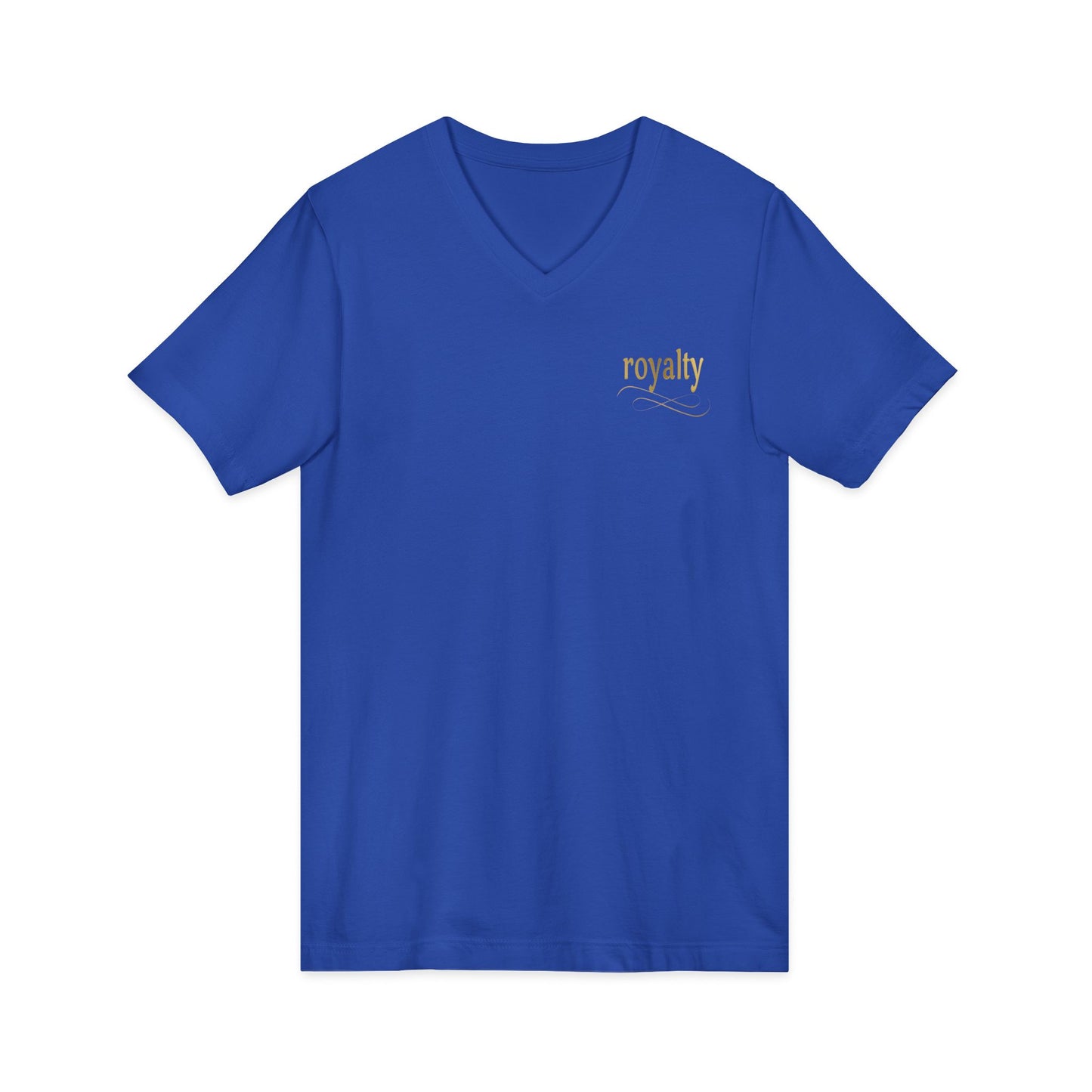 Gold Royalty Script V-Neck Tee