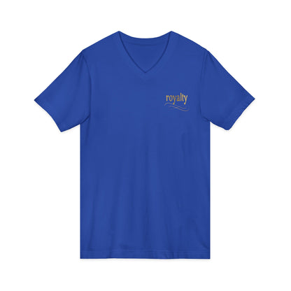 Gold Royalty Script V-Neck Tee
