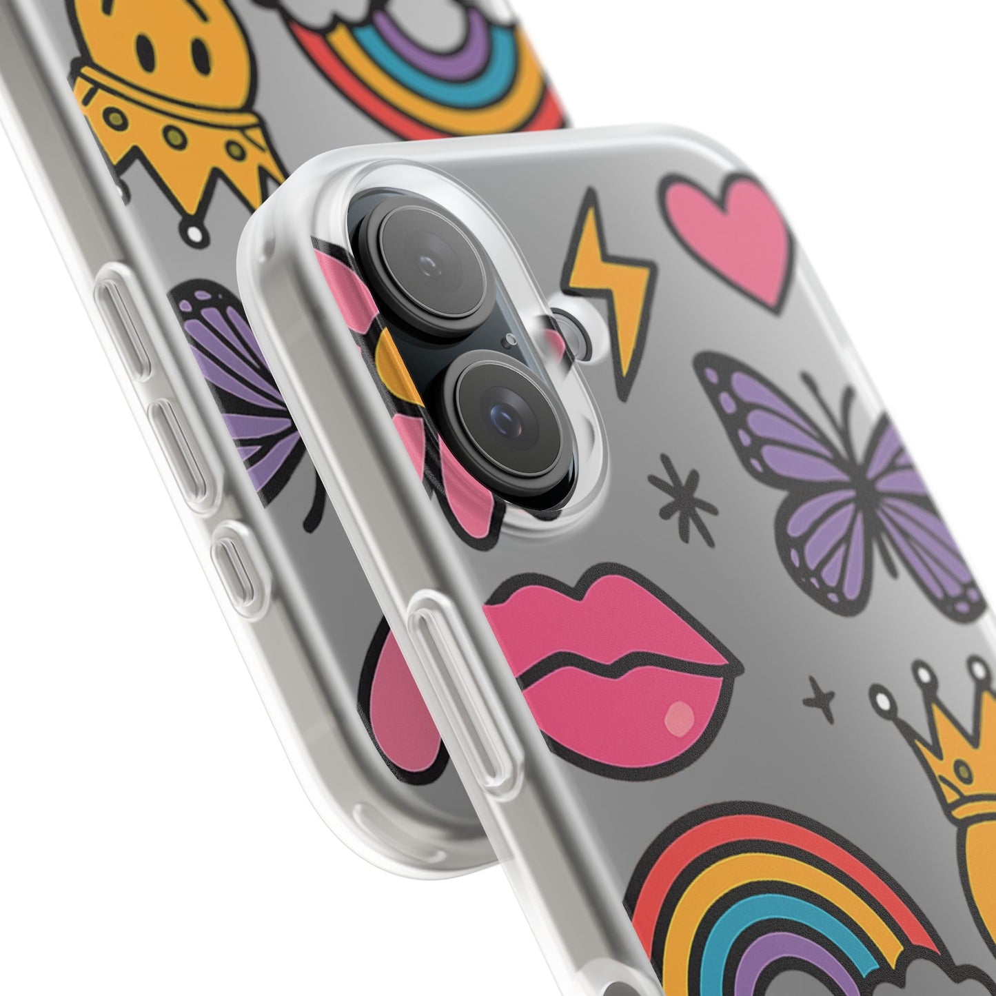 Doodle Pop Sticker Collage— Sleek Protective Flexi-Case