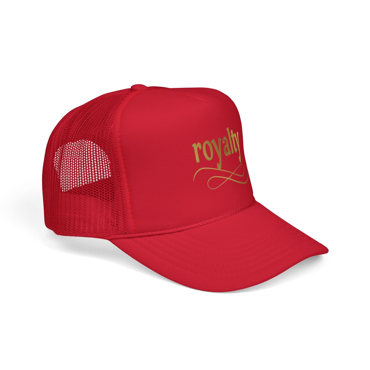 Gold Royalty Script Trucker Cap – Gold Script Mesh Hat