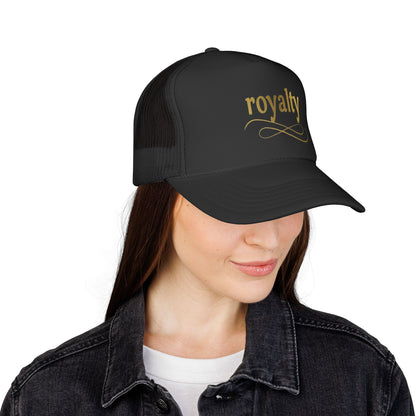 Gold Royalty Script Trucker Cap – Gold Script Mesh Hat