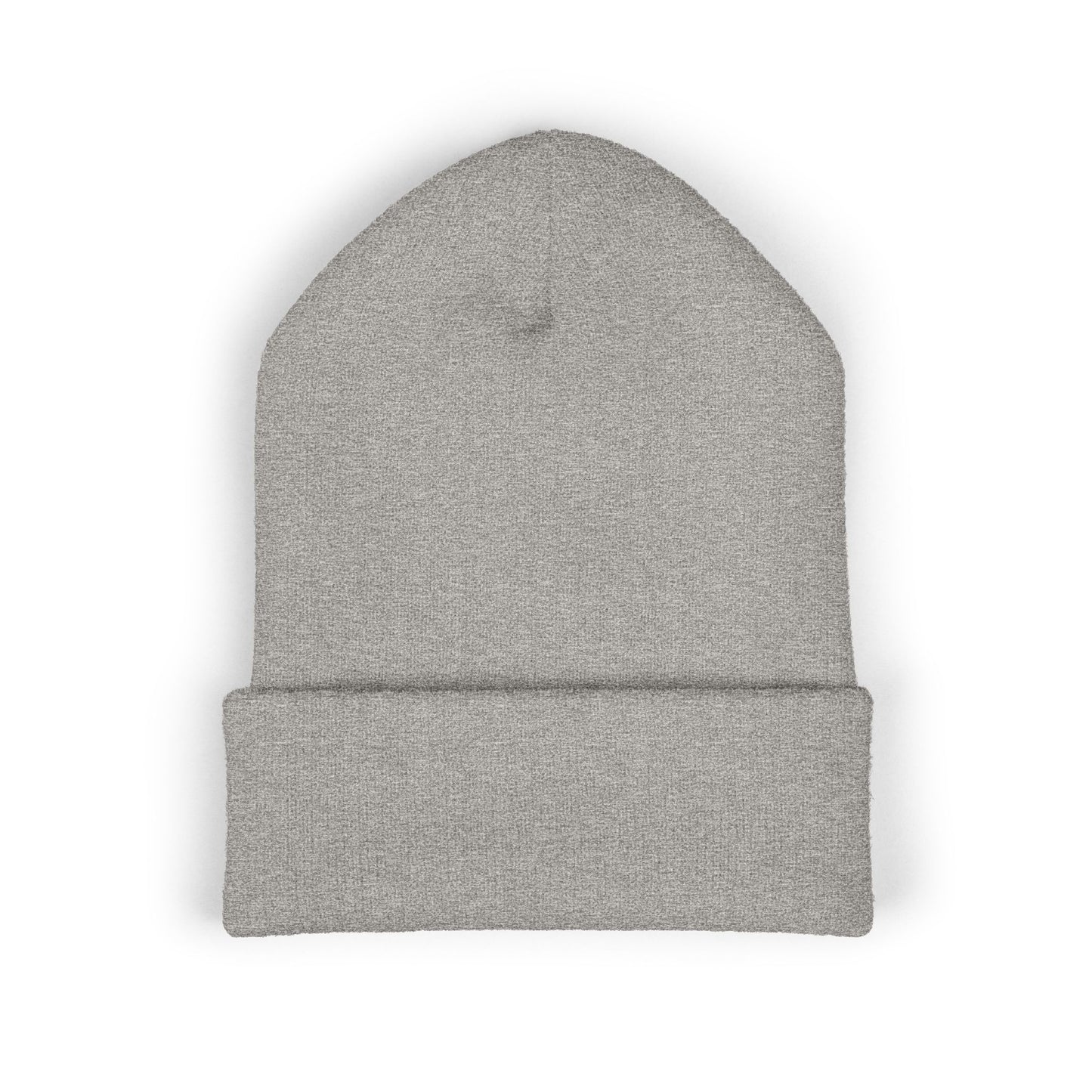 Embroidered "ditto." Classic Cuffed Beanie — Olive Knit Winter Hat