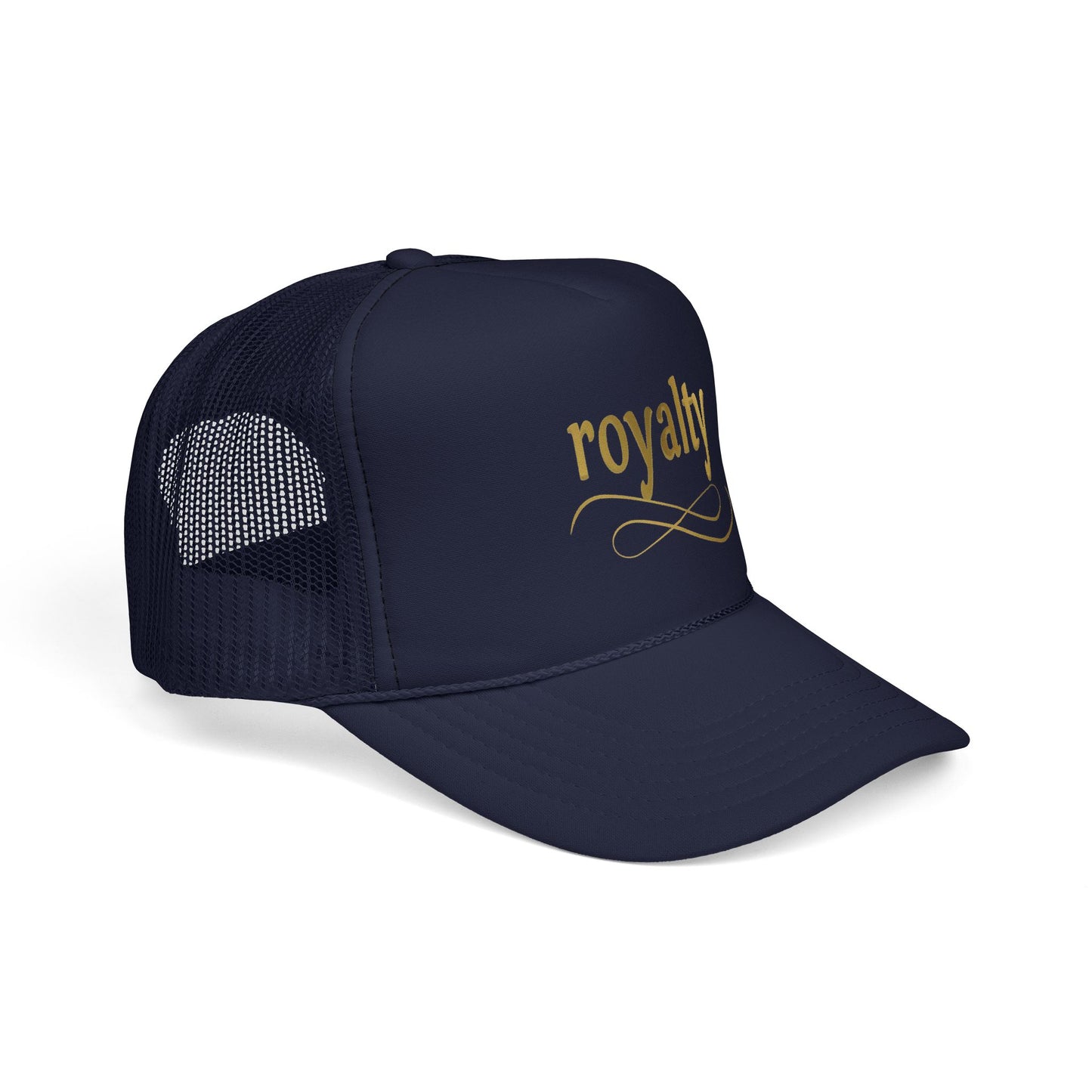 Gold Royalty Script Trucker Cap – Gold Script Mesh Hat