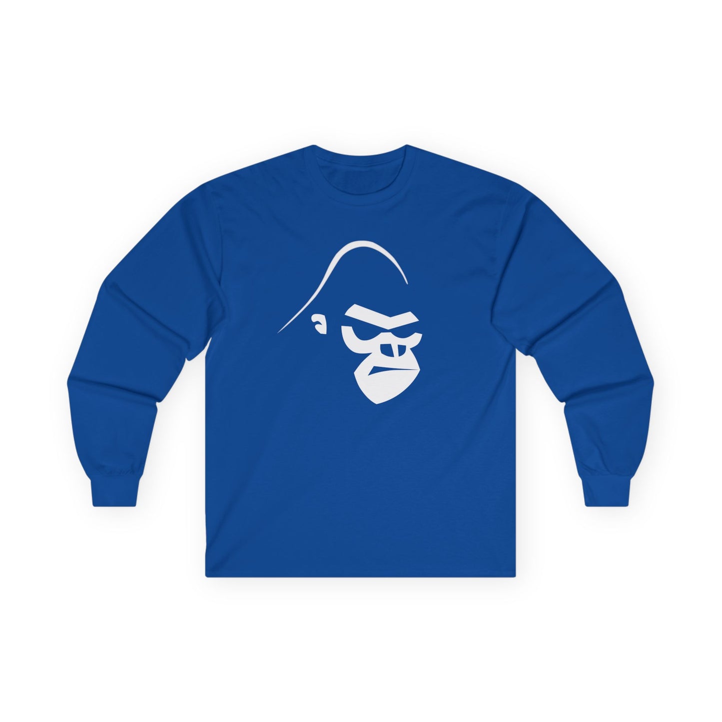Gorilla Strength Long Sleeve Tee — Minimal Ape Logo Shirt
