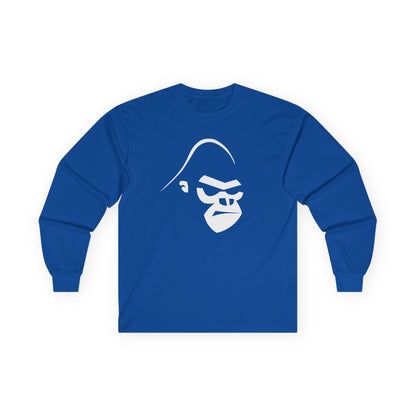 Gorilla Strength Long Sleeve Tee — Minimal Ape Logo Shirt