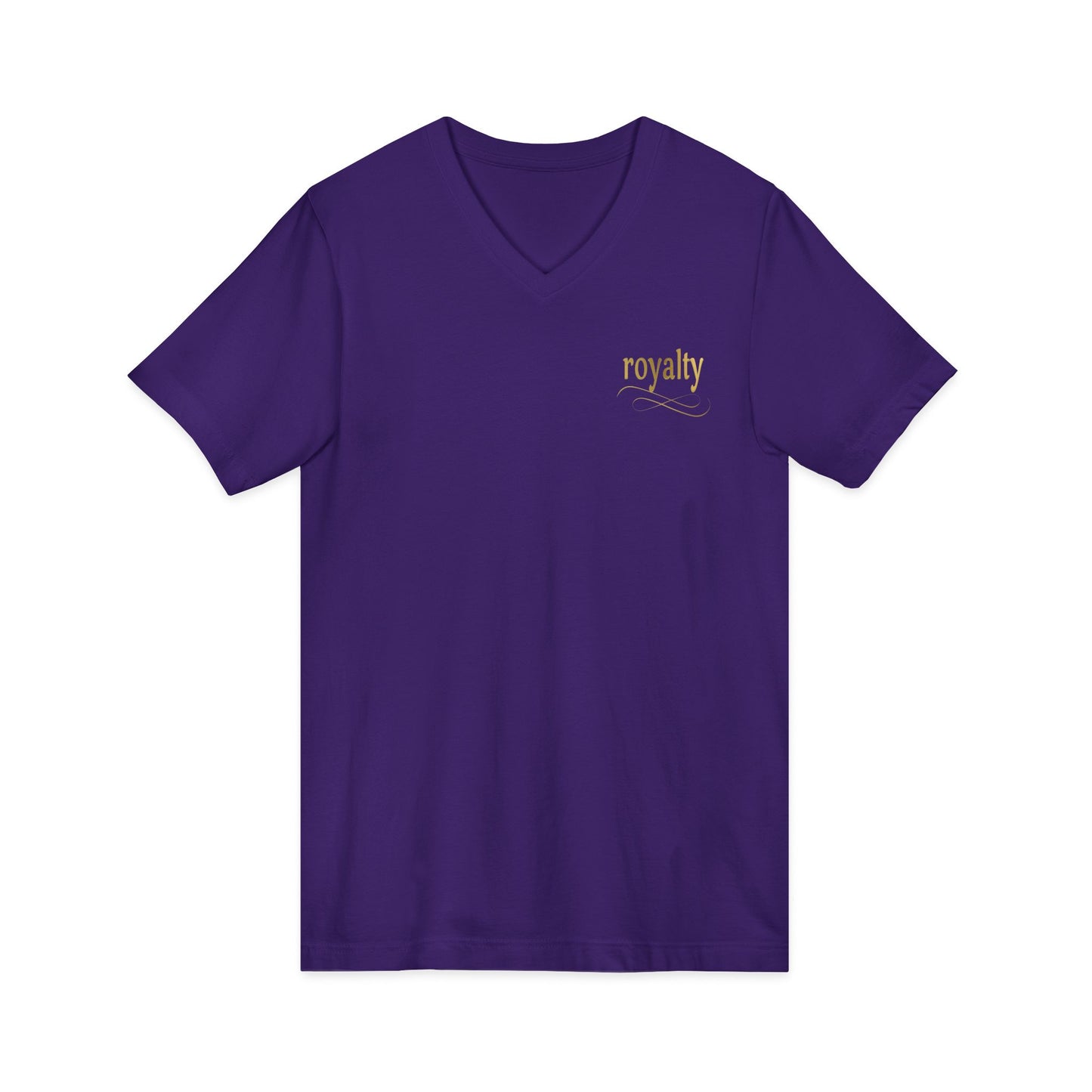 Gold Royalty Script V-Neck Tee