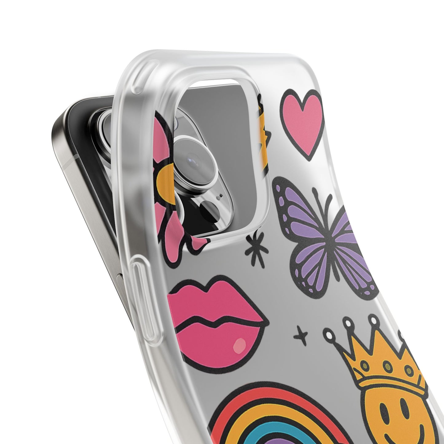 Doodle Pop Sticker Collage— Sleek Protective Flexi-Case