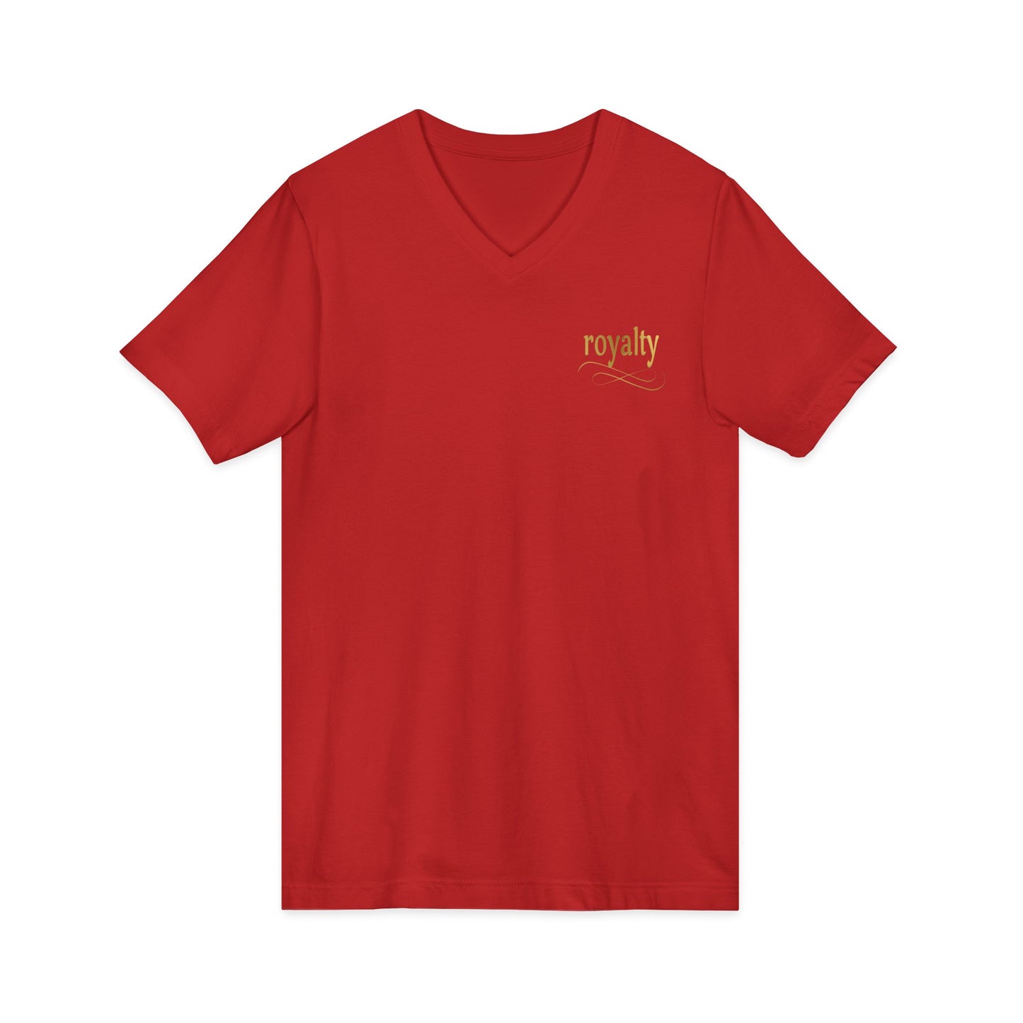 Gold Royalty Script V-Neck Tee