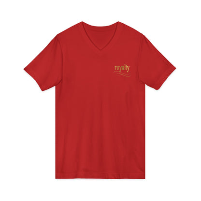 Gold Royalty Script V-Neck Tee