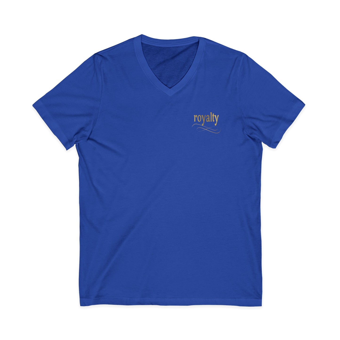 Gold Royalty Script V-Neck Tee
