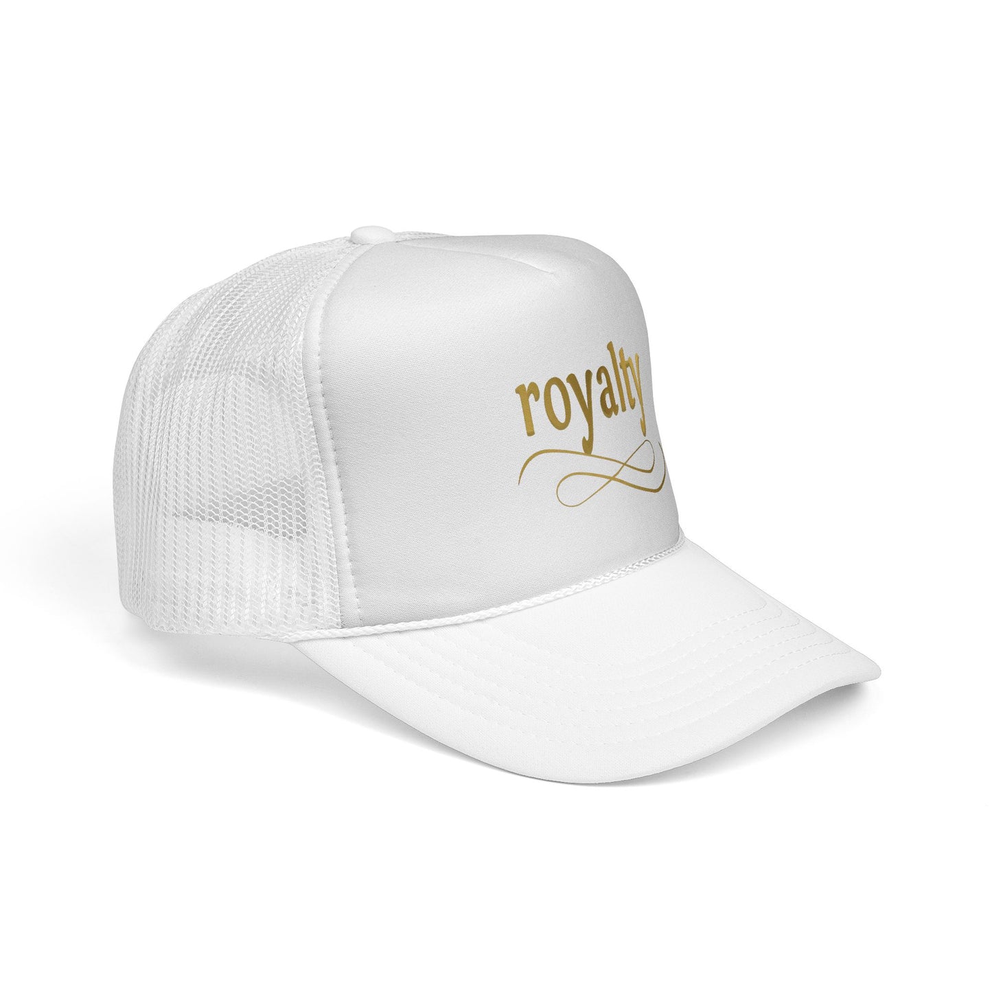 Gold Royalty Script Trucker Cap – Gold Script Mesh Hat