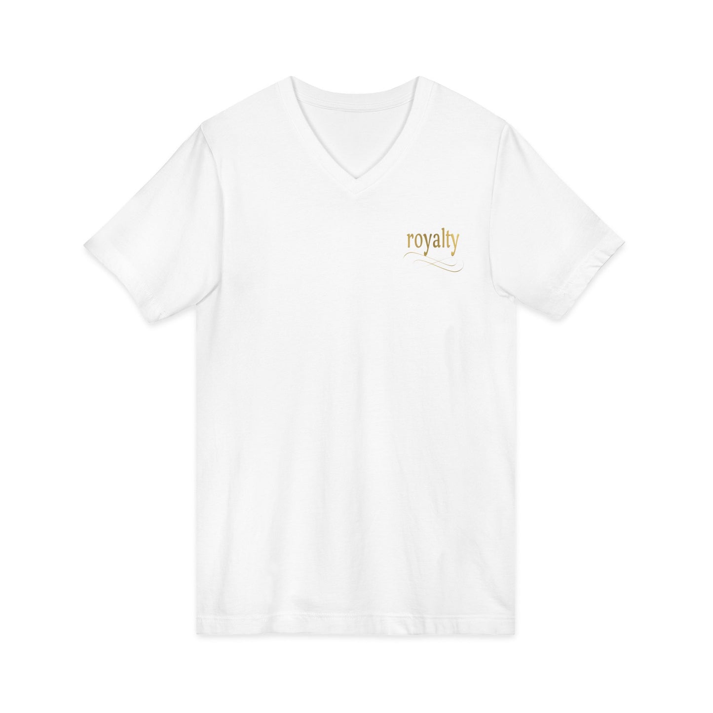 Gold Royalty Script V-Neck Tee