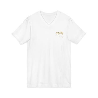 Gold Royalty Script V-Neck Tee