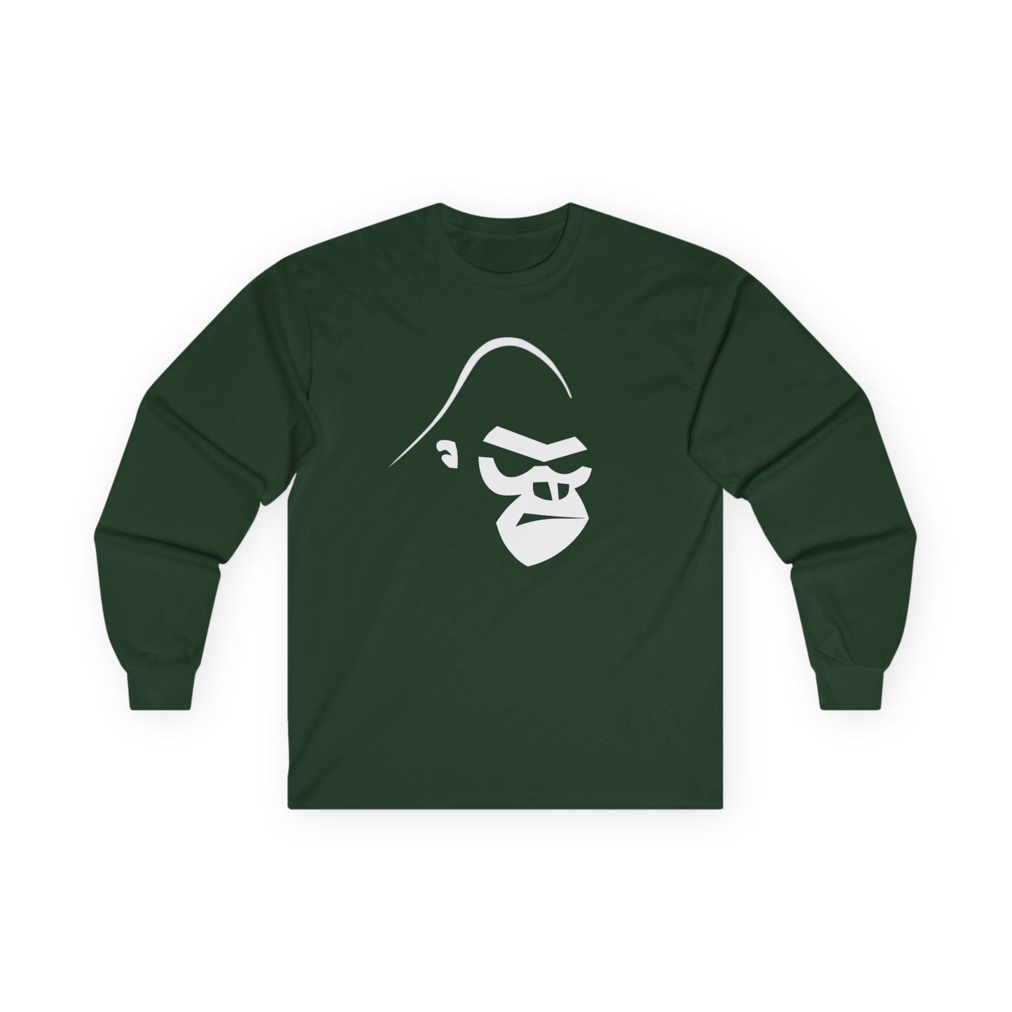 Gorilla Strength Long Sleeve Tee — Minimal Ape Logo Shirt