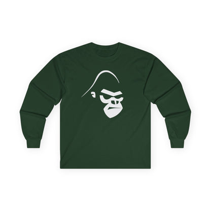 Gorilla Strength Long Sleeve Tee — Minimal Ape Logo Shirt