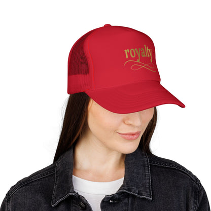 Gold Royalty Script Trucker Cap – Gold Script Mesh Hat