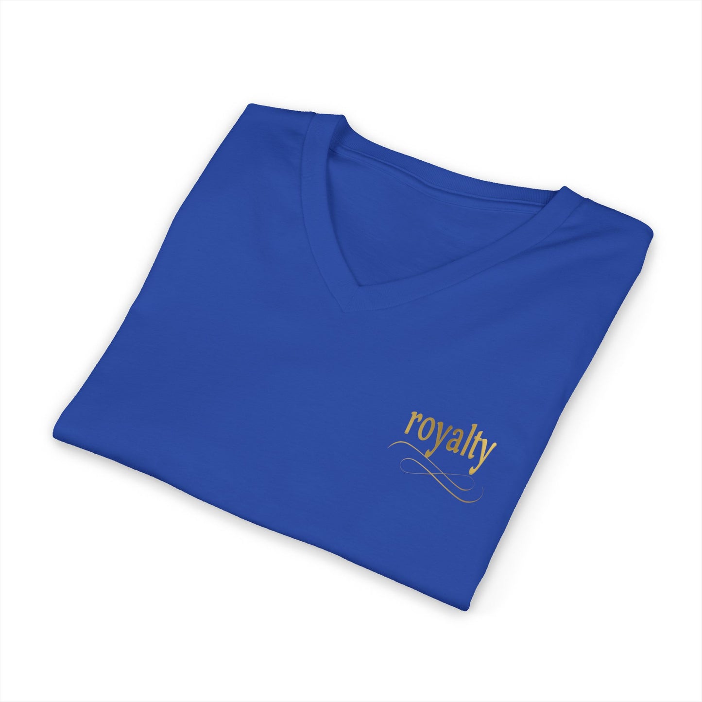 Gold Royalty Script V-Neck Tee