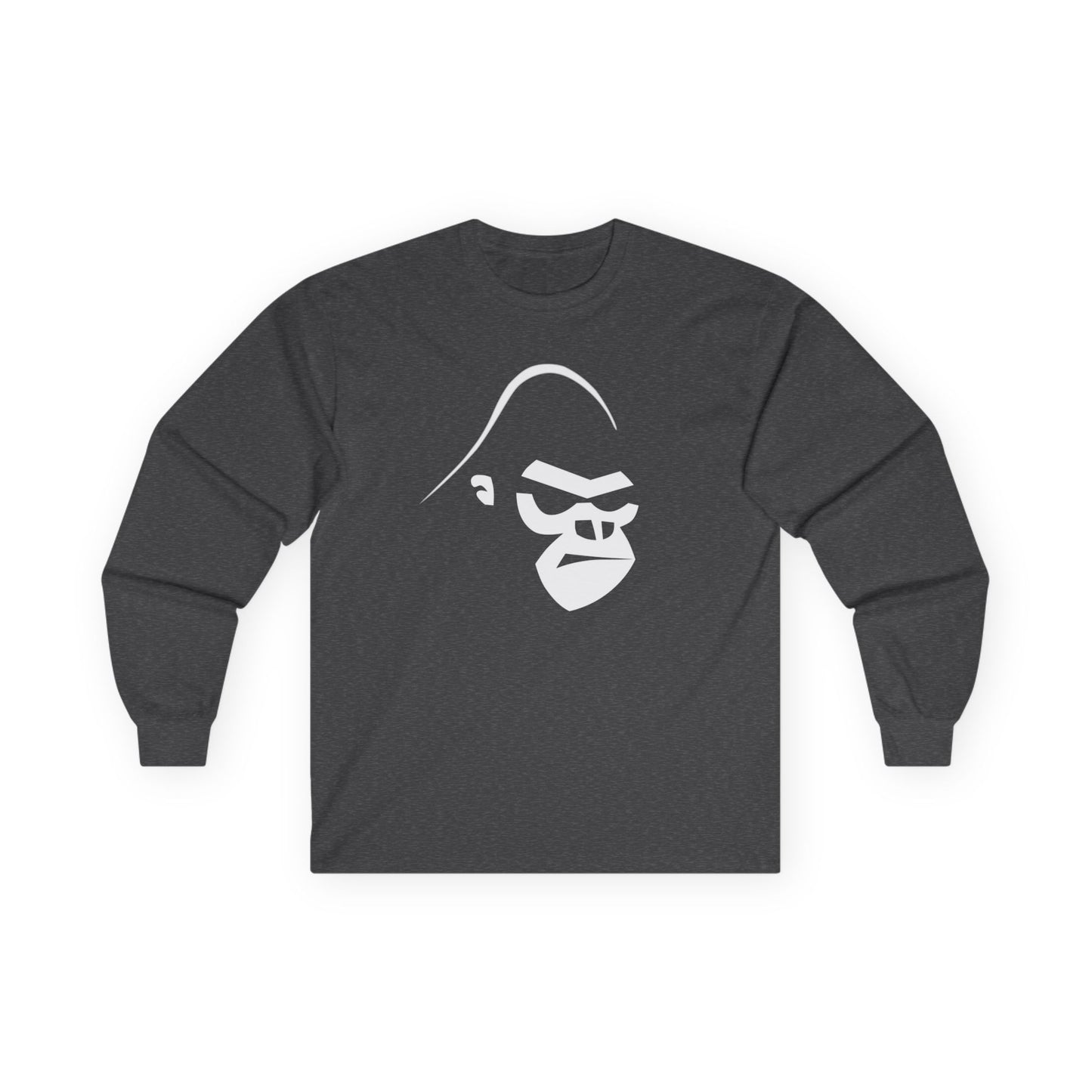 Gorilla Strength Long Sleeve Tee — Minimal Ape Logo Shirt