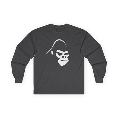 Gorilla Strength Long Sleeve Tee — Minimal Ape Logo Shirt