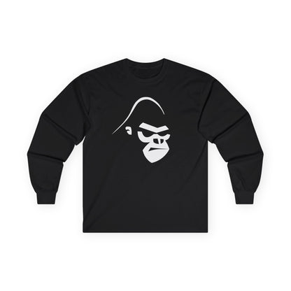 Gorilla Strength Long Sleeve Tee — Minimal Ape Logo Shirt