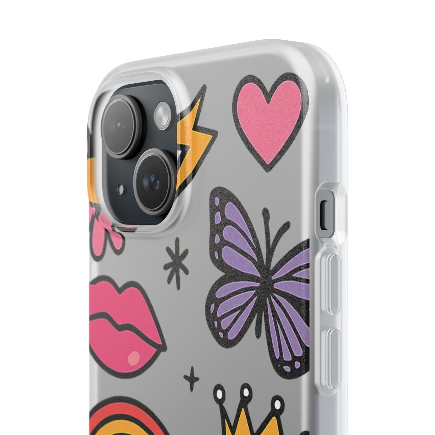 Doodle Pop Sticker Collage— Sleek Protective Flexi-Case