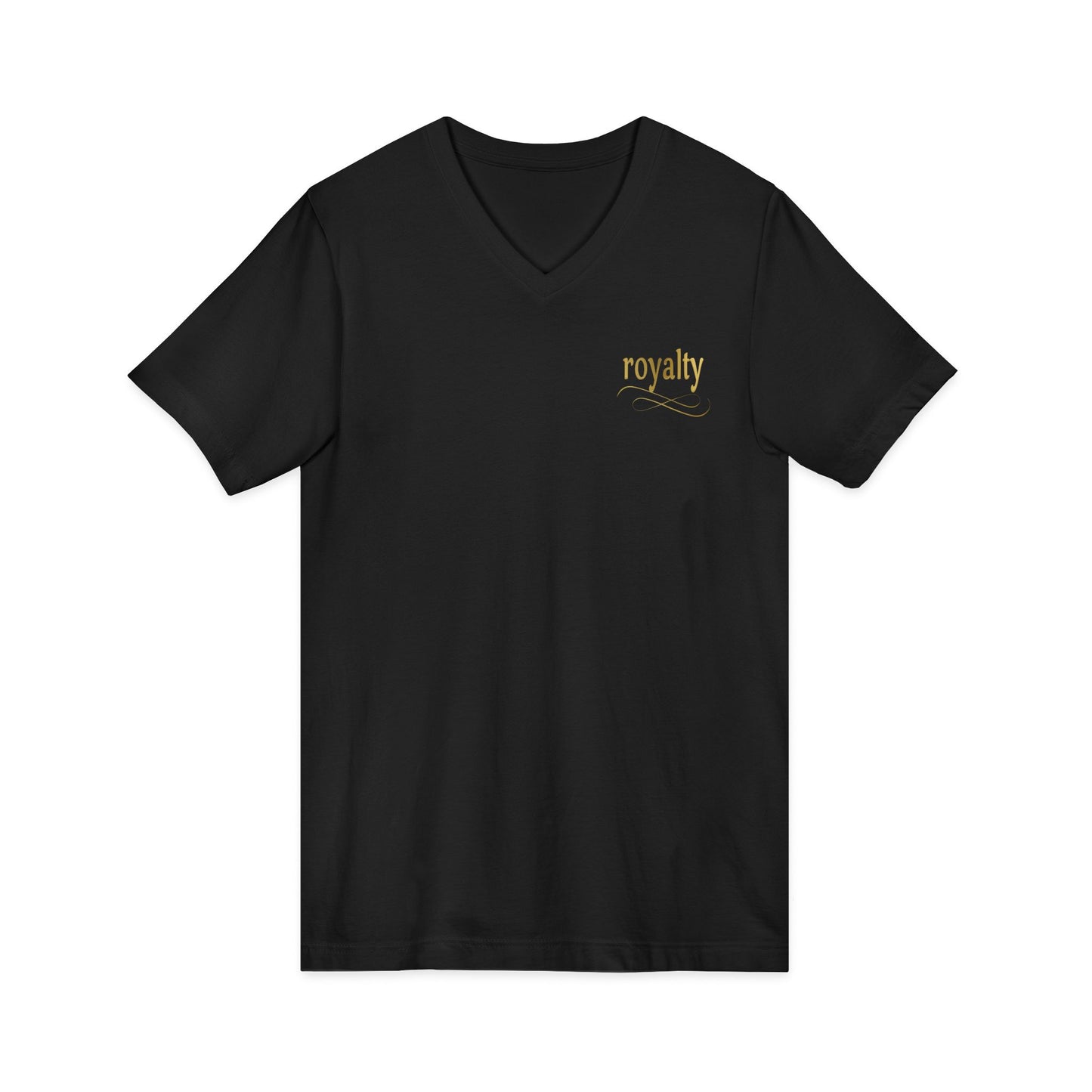 Gold Royalty Script V-Neck Tee
