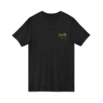 Gold Royalty Script V-Neck Tee