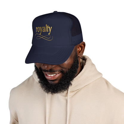 Gold Royalty Script Trucker Cap – Gold Script Mesh Hat