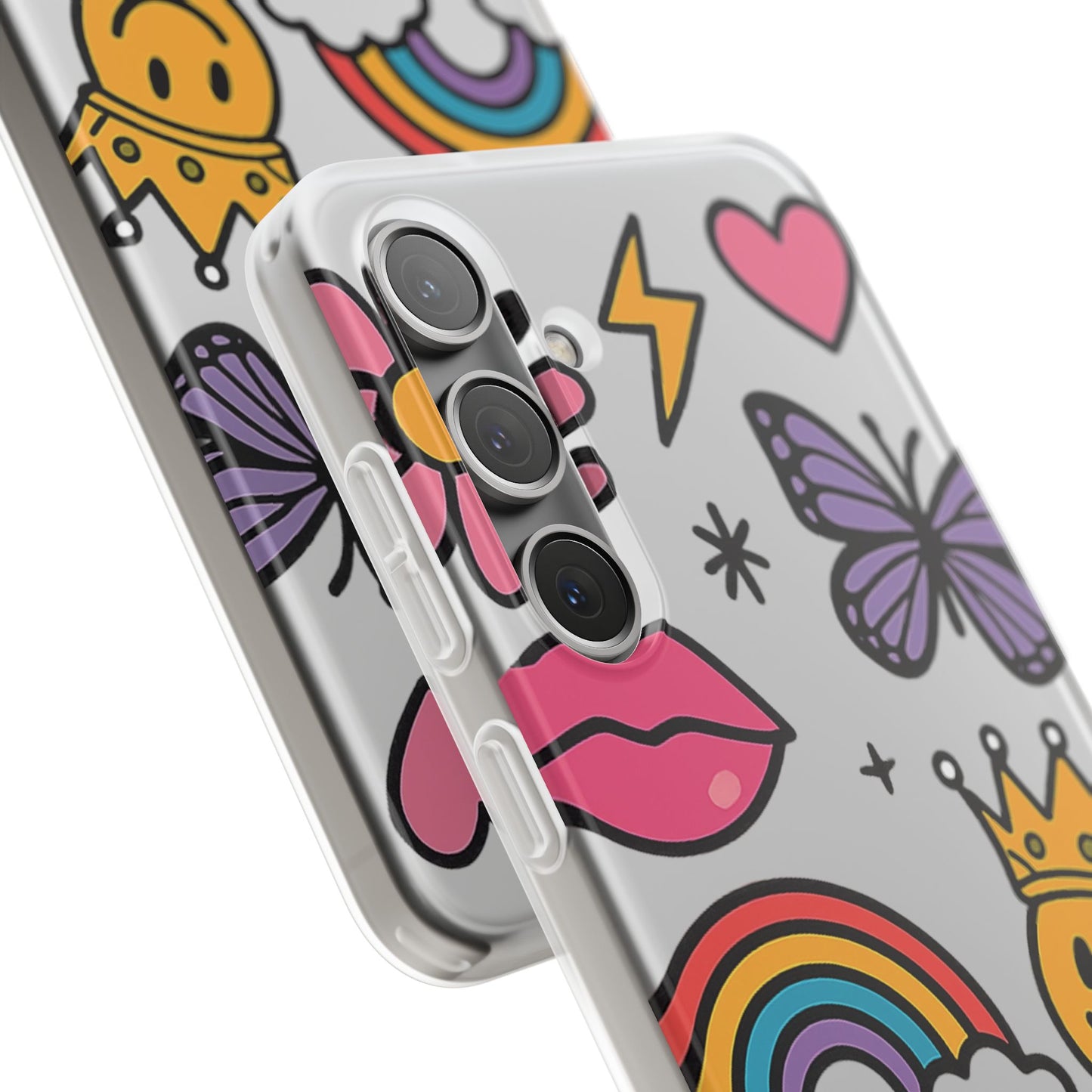 Doodle Pop Sticker Collage— Sleek Protective Flexi-Case