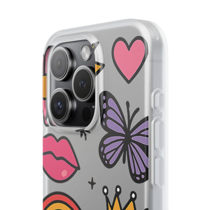Doodle Pop Sticker Collage— Sleek Protective Flexi-Case