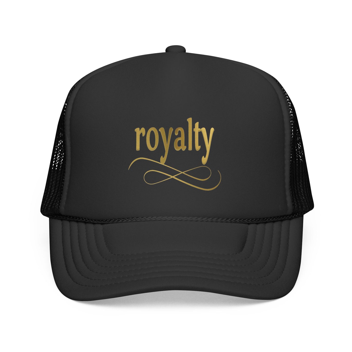 Gold Royalty Script Trucker Cap – Gold Script Mesh Hat