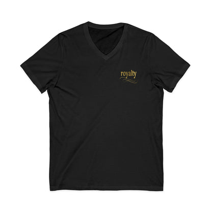Gold Royalty Script V-Neck Tee