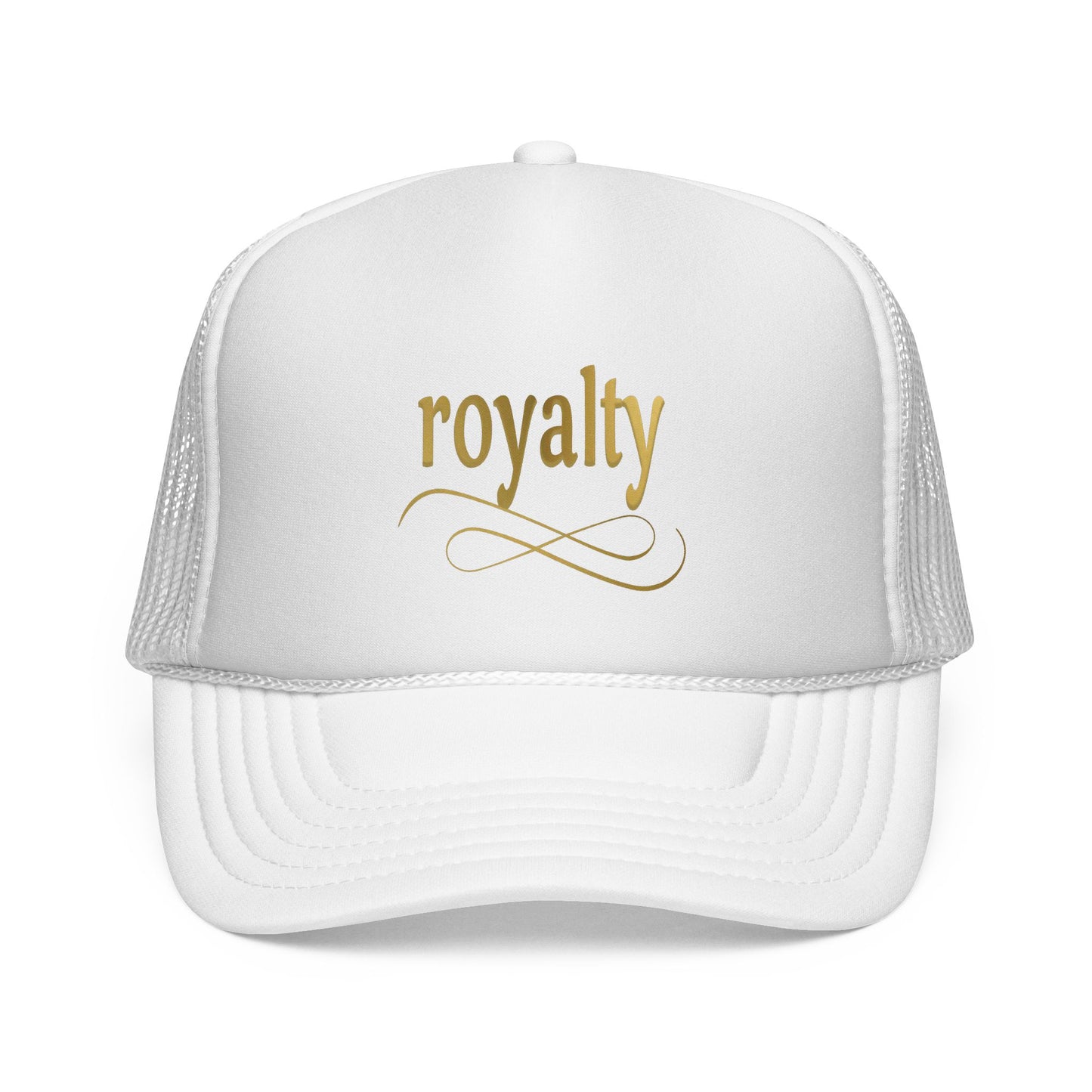 Gold Royalty Script Trucker Cap – Gold Script Mesh Hat